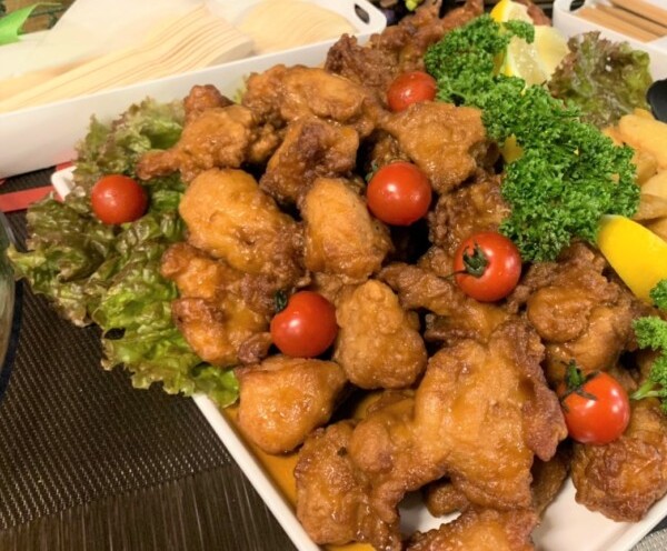 鶏の唐揚げ　油淋鶏ソース　ケータリング　名古屋